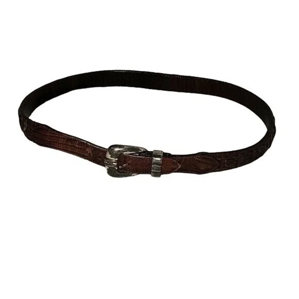 Rustic Brown Mens Braided Stretchy Full Grain Leather‎ Cowboy Dress Belt 36